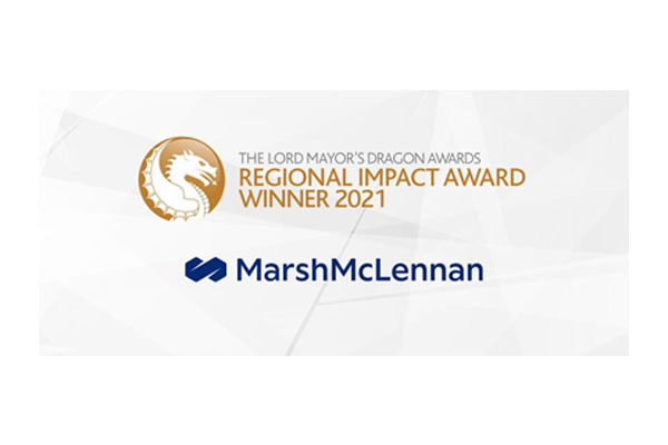 The Lord Mayor's Dragon awards Regional Impact Award Winner 2021 Marsh McLennan logo